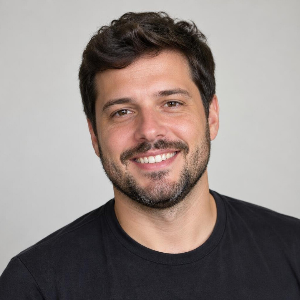 Portrait of a bearded man smiling